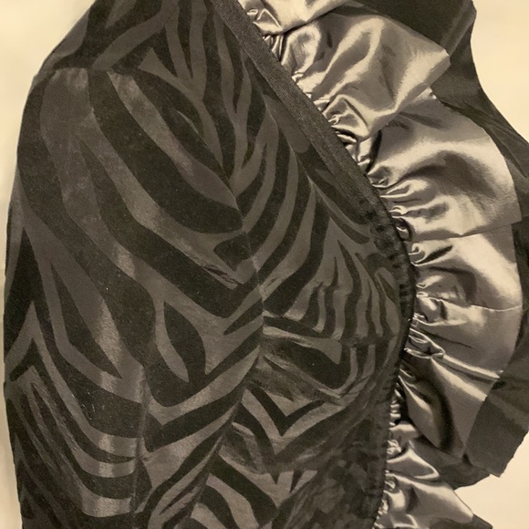 Grace Chuang Black Zebra Striped Ruffle Jacket Size XS - Picture 4 of 16